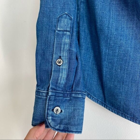 AG Adriano Goldsshmied Denim Button Down Shirt Size X-Small - Picture 5 of 8